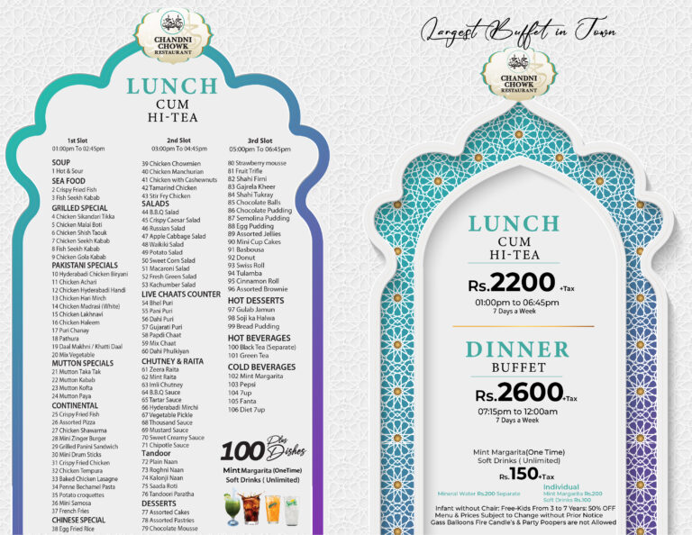 - Buffet menu 1 768x594 - Lunch cum Hi-Tea