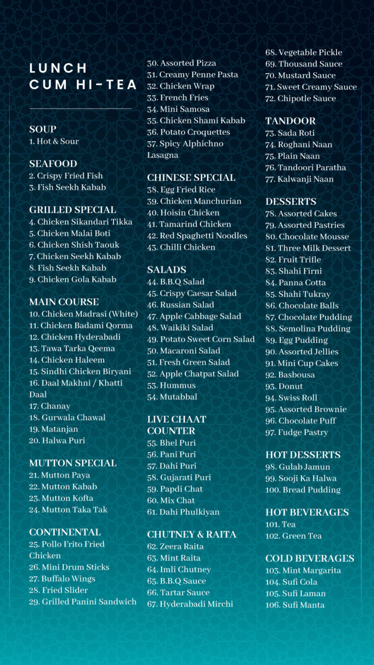 - lunch 768x1365 - The Best Buffet In Lahore